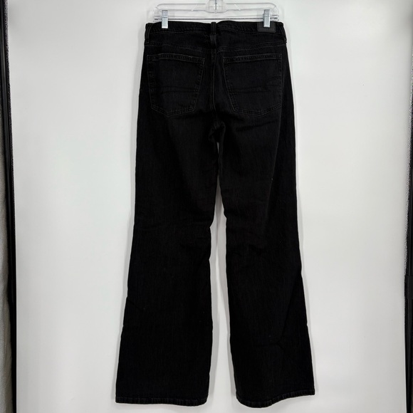 American eagle low rise flare baggy black‎ jeans 6 long - Picture 2 of 5